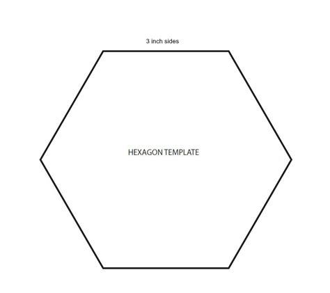 Free Printable 5 Inch Hexagon Template