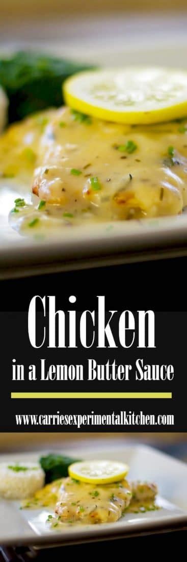 Chicken In A Lemon Butter Sauce Carries Experimental Kitchen
