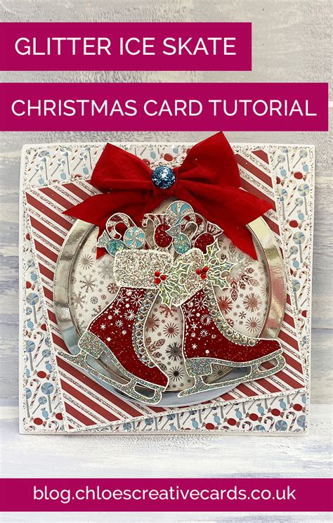 Glitter Ice Skate And Acetate Card Tutorial Stamps By Chloe