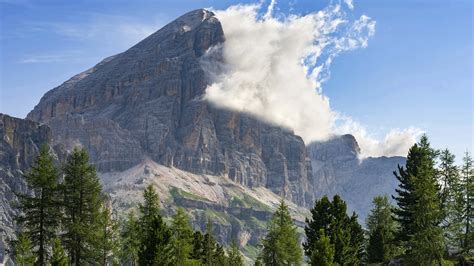 Mountains Trees Clouds Rocks Italy Nature Sky Landscape