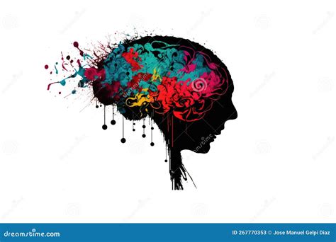 Illustration Of A Human Brain Exploding From Problems And Fatigue On