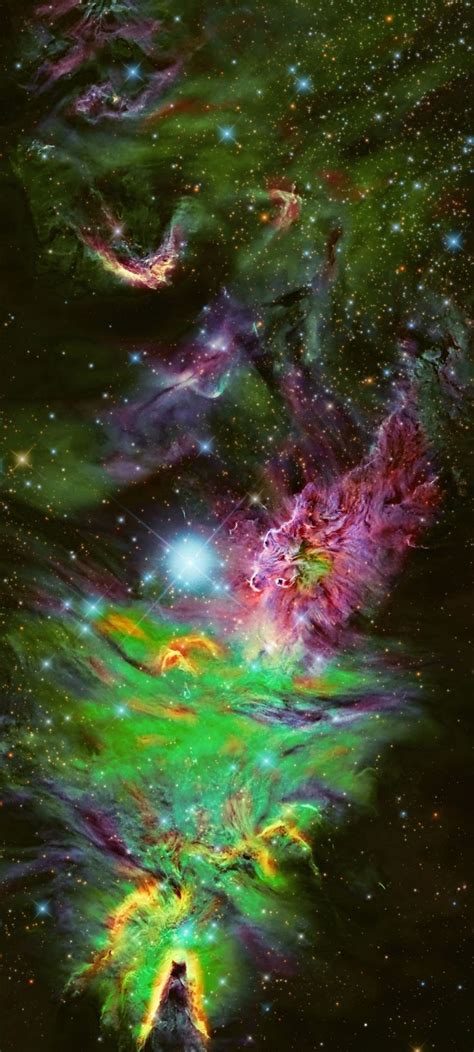 An Image Of Some Very Colorful Stars In The Sky