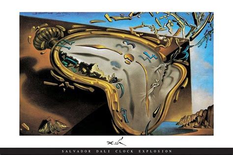 Salvador Dali Poster Clock Explosion Dali Art Salvador Dali Art