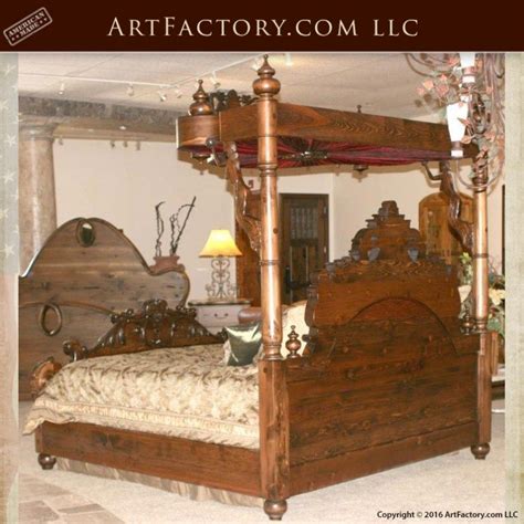 This canopy metal frame bed with posters is a classic bed design that pairs perfectly with a variety of home interiors. Victorian Canopy Bed: Solid Wood Handcrafted With Fine Art ...