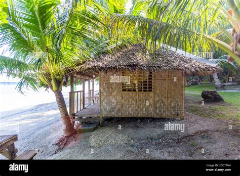 Philippine Traditional House Called The Bahay Kubo In Limasawa Island