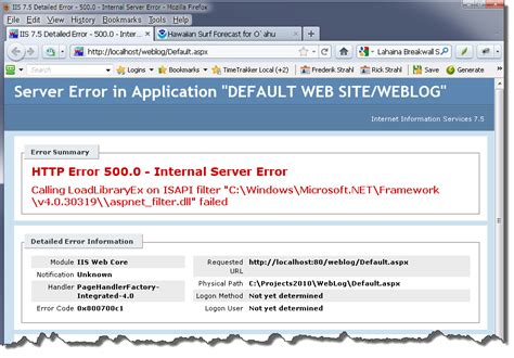 Error On Bit Install Of IIS LoadLibraryEx Failed On Aspnet Filter Dll Rick Strahl S Web Log