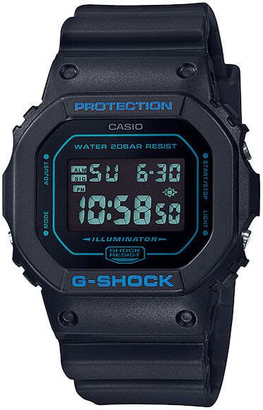 These tough yet stylish watches allow for superior functionality that can be used on any occasion! Casio G-Shock Original DW-5600BBM-1ER Matte Black & Blue ...
