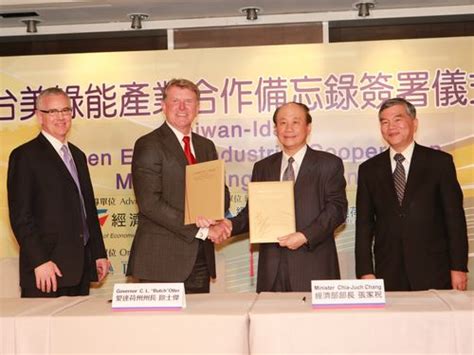Taiwan Us Sign Mou On Green Energy Collaboration Focus Taiwan