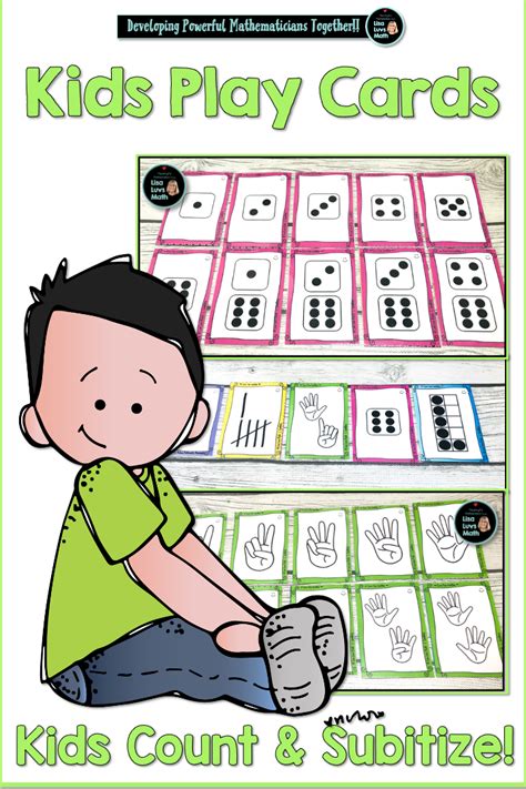 Subitizing Kids Play Cards Math For Kids Kids Playing Math Workshop