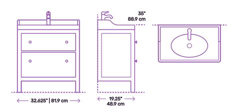 Ikea Hemnes Rättviken Single Vanity 2 Drawers Dimensions And Drawings
