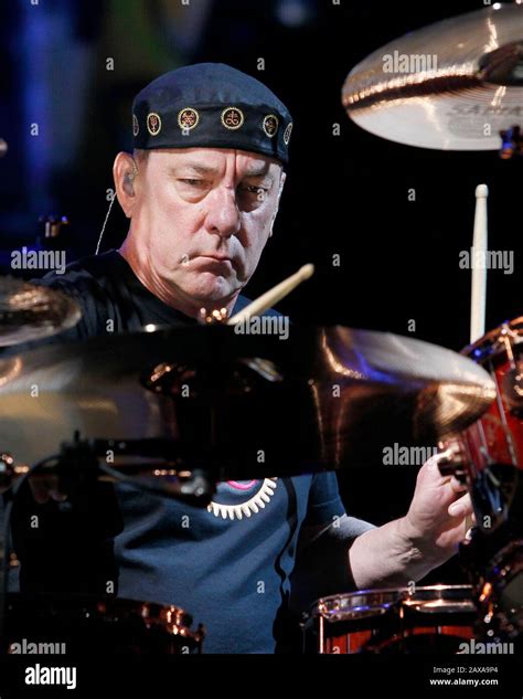 Rush Drummer Neil Peart Performs With The Rest Of The Band At The Bbandt