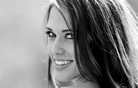 Wallpaper Look Smile Hair Black And White Tiffany Thompson Images