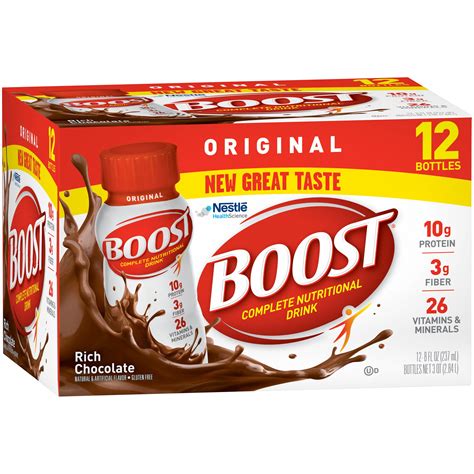 Boost Original Complete Nutritional Drink Rich Chocolate 12 Pk Shop