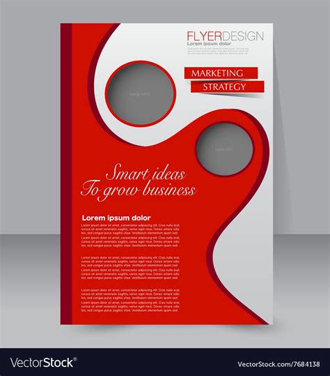 Brochure Design Flyer Template Editable A4 Poster Vector Image