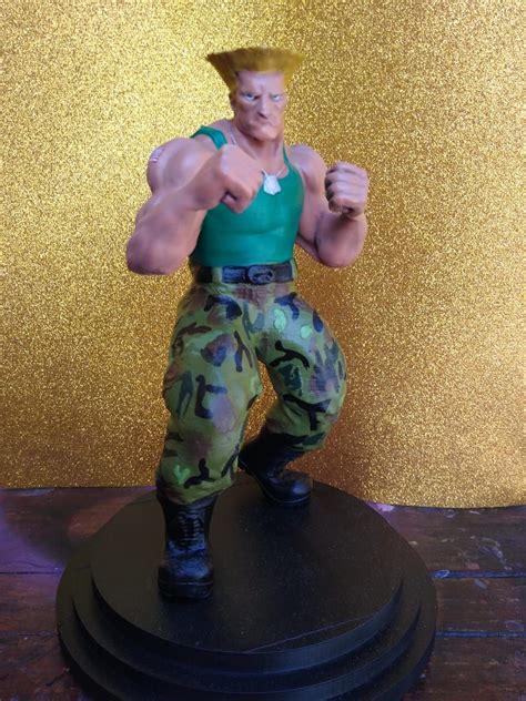 Obj File Guile Street Fighter Fan Art・template To Download And 3d Print