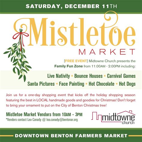 Official Website Of Benton Arkansas Mistletoe Market