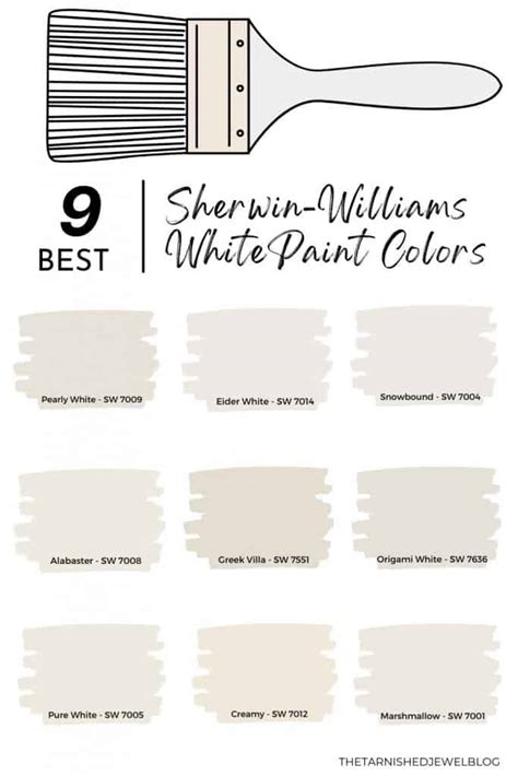 9 Best Sherwin Williams White Paint Colors Thetarnishedjewelblog
