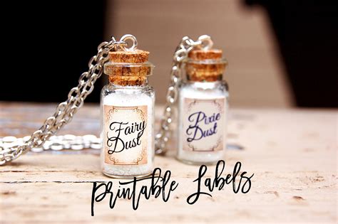 Fairy Dust Printable Labels Pixie Dust Miniature Bottle Labels Fairy
