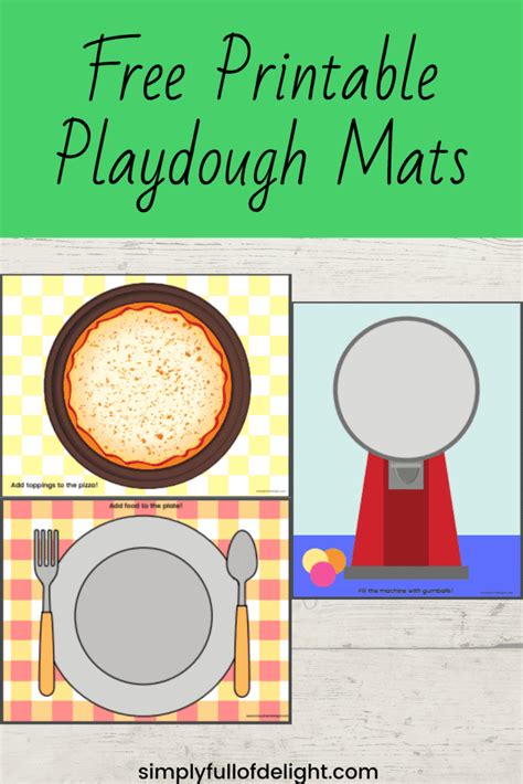 Free Printable Playdough Mats Food Themed