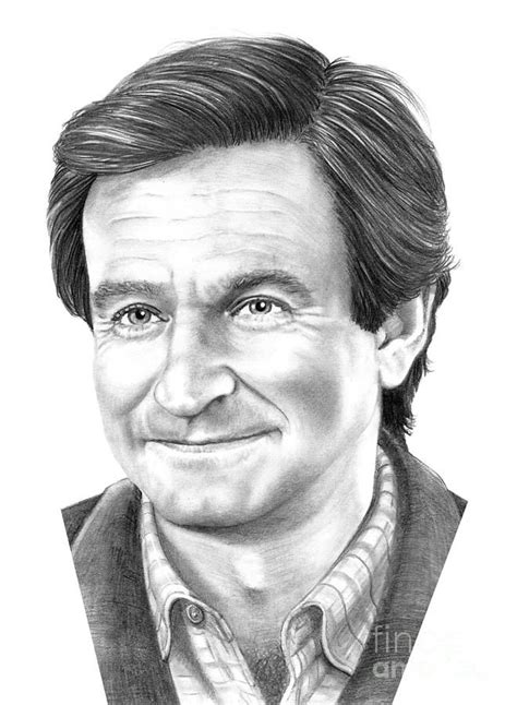 Robin Williams By Murphy Elliott Traditional Pencil Art Portrait Robin Williams Portrait