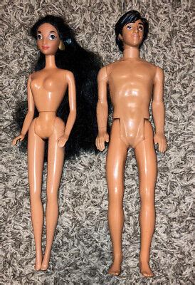 S Mattel Disney Nude Jasmine And Aladdin Barbie Dolls