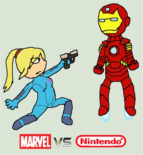 Marvel Vs Nintendo Samus Aran Vs Iron Man By Thecoconutturtle On
