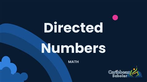 Directed Numbers Youtube