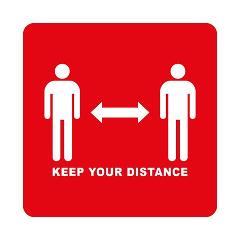 Keep Your Distance Wall Sign 3mm Foamboard First Display Signs