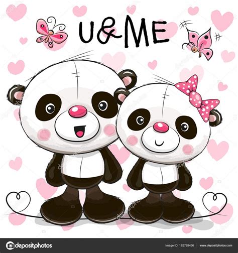 Two Cute Cartoon Pandas — Stock Vector © Reginast777 162769436