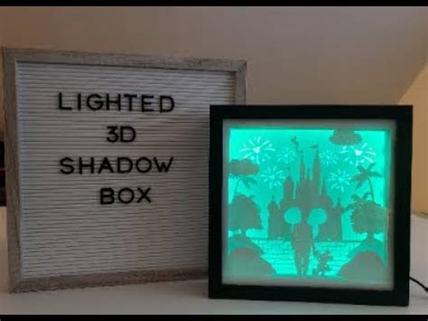 (10) How to make Lighted 3D shadow box with card stock and LED light