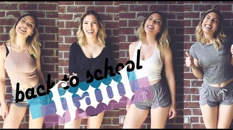 Back To School Haul Brandy Melville Adore Me Pacsun Youtube