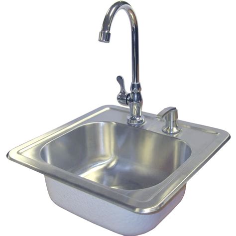Cal Flame15 X 15 Outdoor Rated Stainless Steel Sink W Cold Water