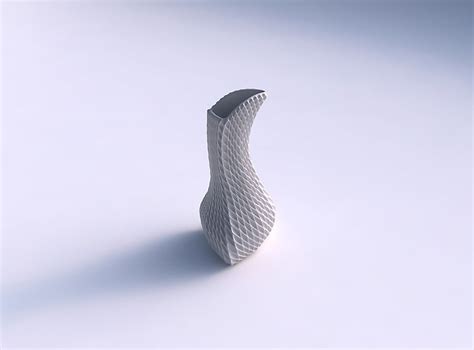 Vase Puffy Bent Triangle With Bent Extruded Lines 3d Model 3d Printable Cgtrader