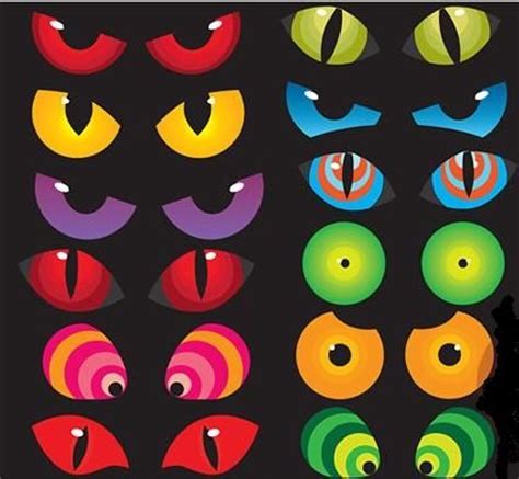 Scary Halloween Eyes Drawing Clip Art Library