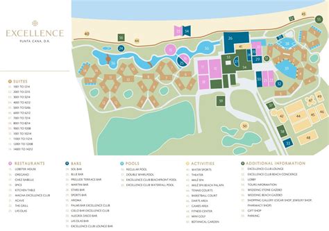 Resort Map Excellence Punta Cana Punta Cana D R Riset