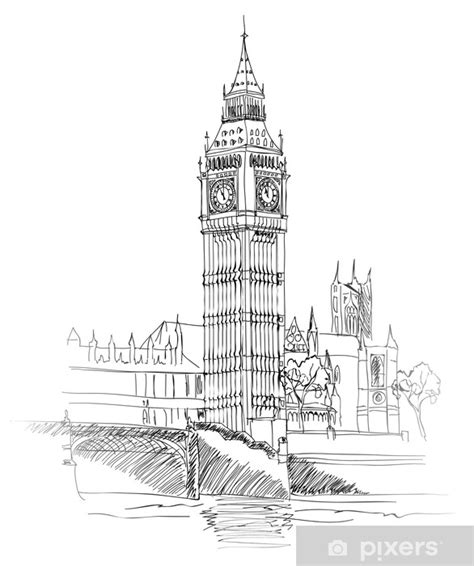 Sticker London Landmark Paysage De Londres Grosse Tour Ben