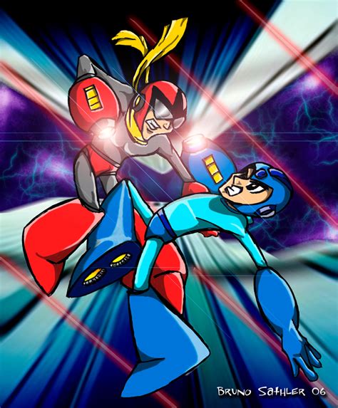 Megaman Vs Protoman By Bruno Sathler On Deviantart