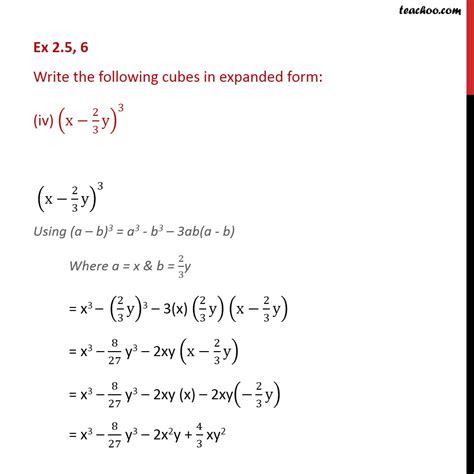 Write The Cubics In Expanded Form Using Identity Maths Polynomials