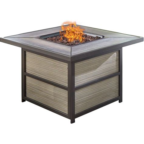 4.5 out of 5 stars with 40 ratings. Hanover Chateau Aluminum Outdoor Coffee Table with Gas ...