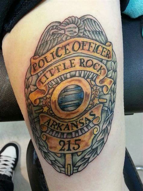 My Fathers Police Badge Picture Tattoos Tattoo Designs Tattoos