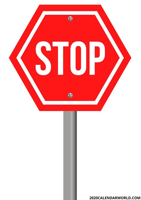 Printable Stop Sign Template Printable World Holiday