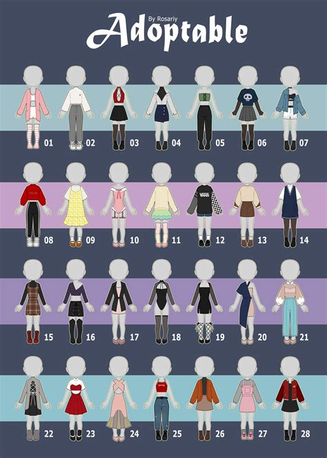 Open 428 Casual Outfit Adopts 57 By Rosariy On Deviantart Fashion