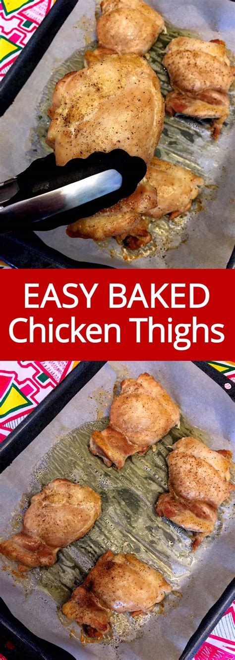 Baked chicken breast is low in calories and fat and high in protein. Baked Boneless Skinless Chicken Thighs Recipe - Melanie Cooks