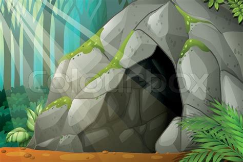 Illustration Of A Cave Stock Vector Colourbox