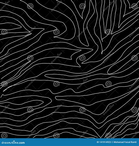 Abstract Black And White Wave Pattern As Illustration Background And