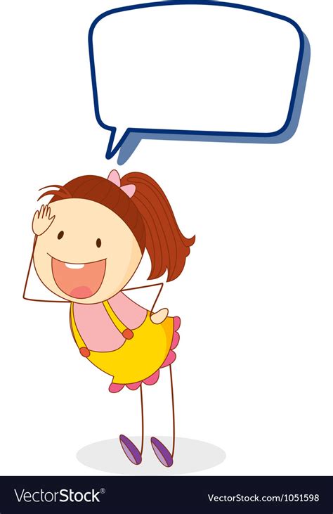 A Girl And Call Out Royalty Free Vector Image Vectorstock