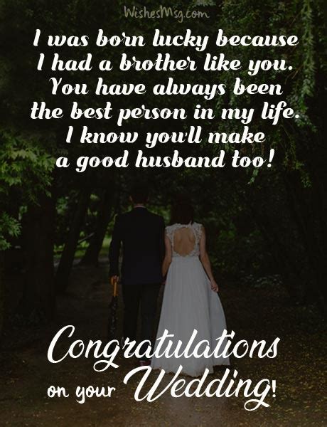 Wedding Wishes For Brother Congratulations Messages Wishesmsg