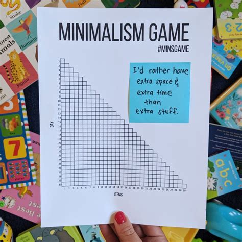 The Minimalist Game Printable Minsgame Lets Live And Learn