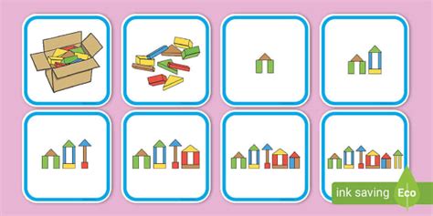 8 Step Sequencing Cards Building Blocks Teacher Made