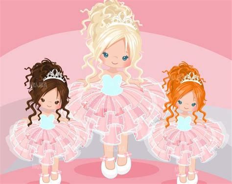 Ballerinas And Tutus Purple Glitter Clipart With Cute Etsy Clip Art